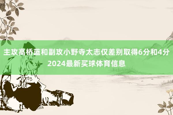 主攻高桥蓝和副攻小野寺太志仅差别取得6分和4分2024最新买球体育信息